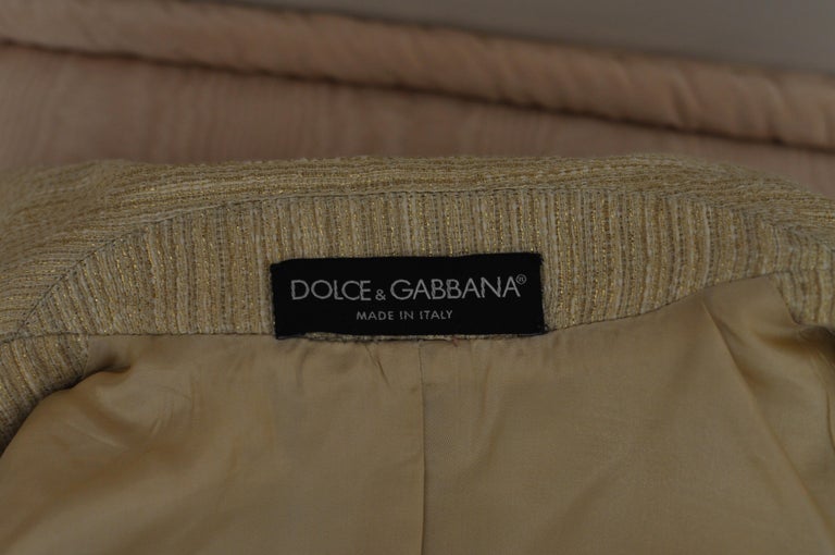 Dolce and Gabbana Gold Thread Jacket, 1990s at 1stDibs
