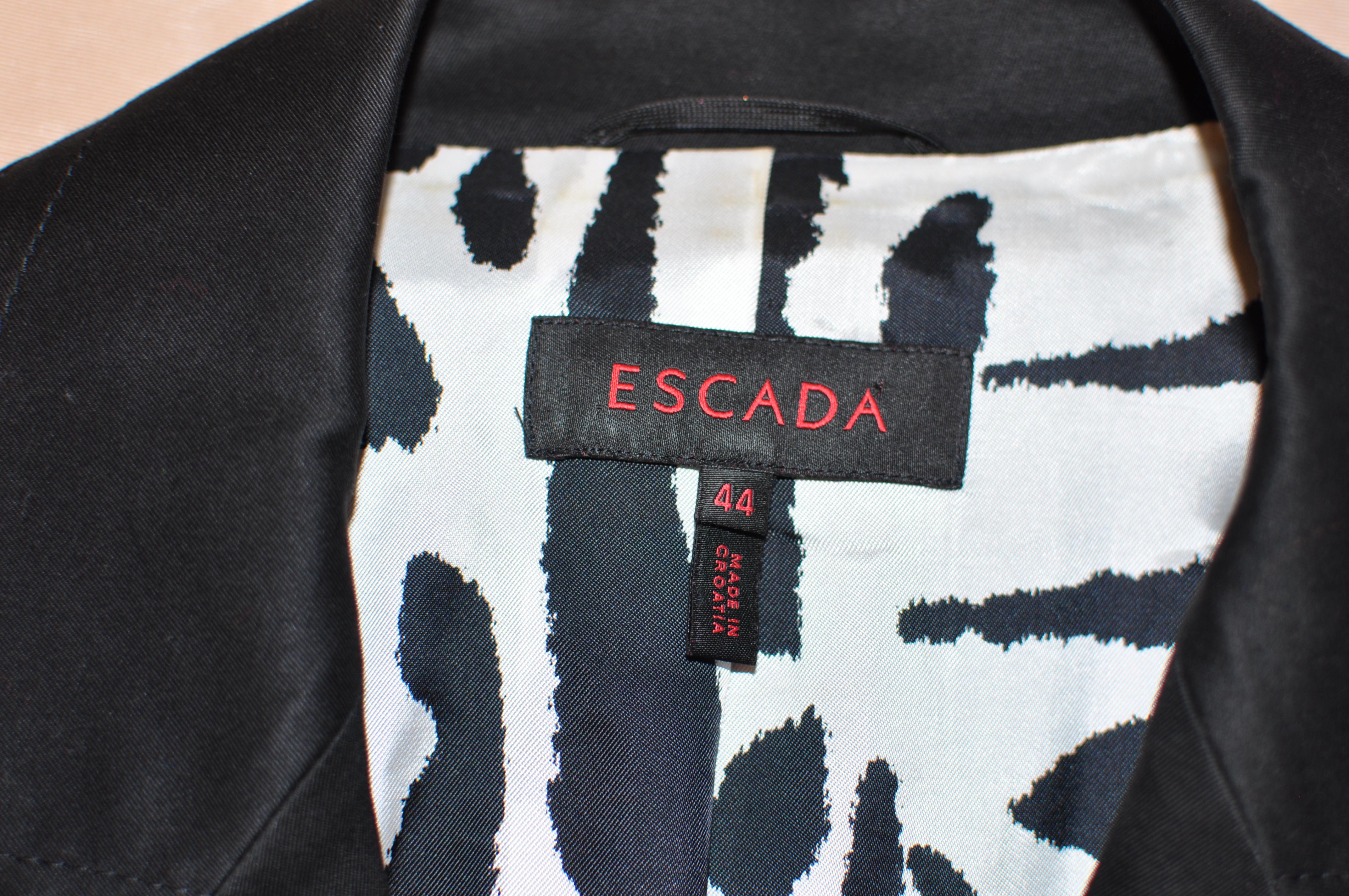 Women's Escada  Black Cotton Vest with Lace-Up Detail (44 Germany) For Sale