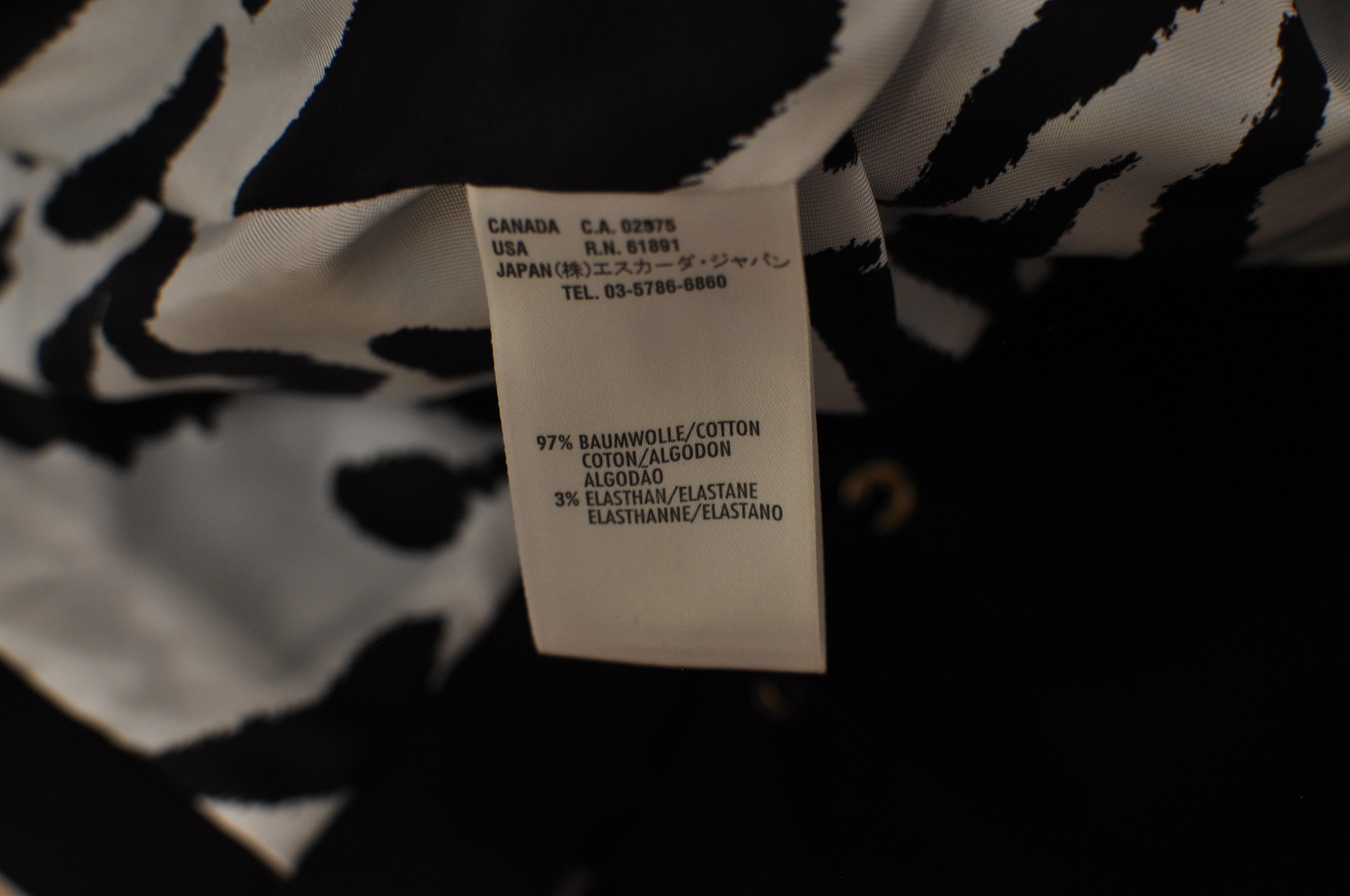 Escada-Schuh  Schwarze Baumwollweste aus schwarzer Baumwolle mit Schnürung (44 Deutschland) im Angebot 4