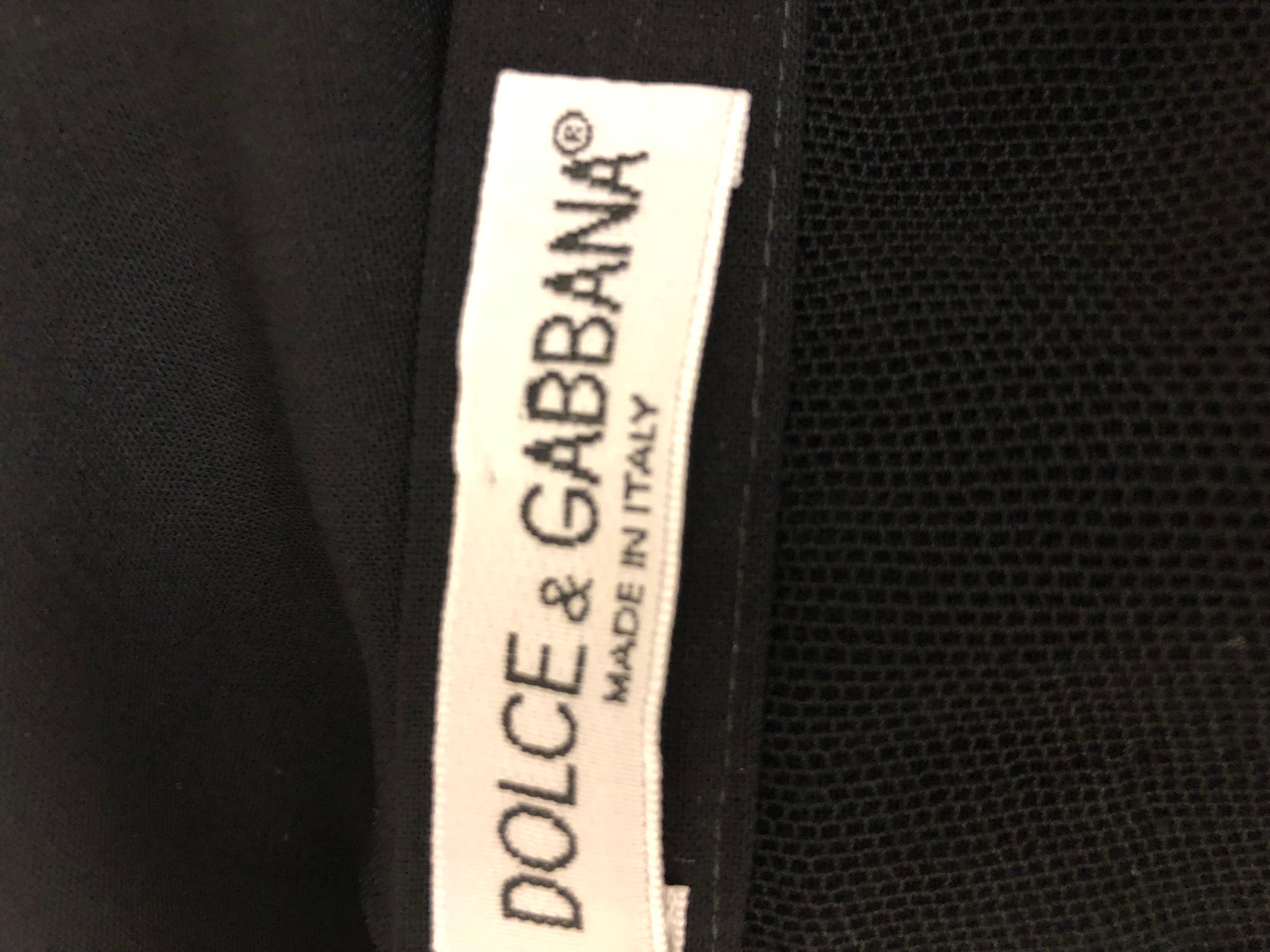 Dolce & Gabbana Black Fine Wool Skirt, 1990s    For Sale 1