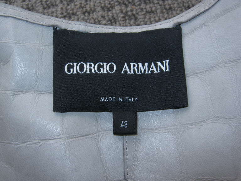 Women's Giorgio Armani Croc Print Leather Jacket