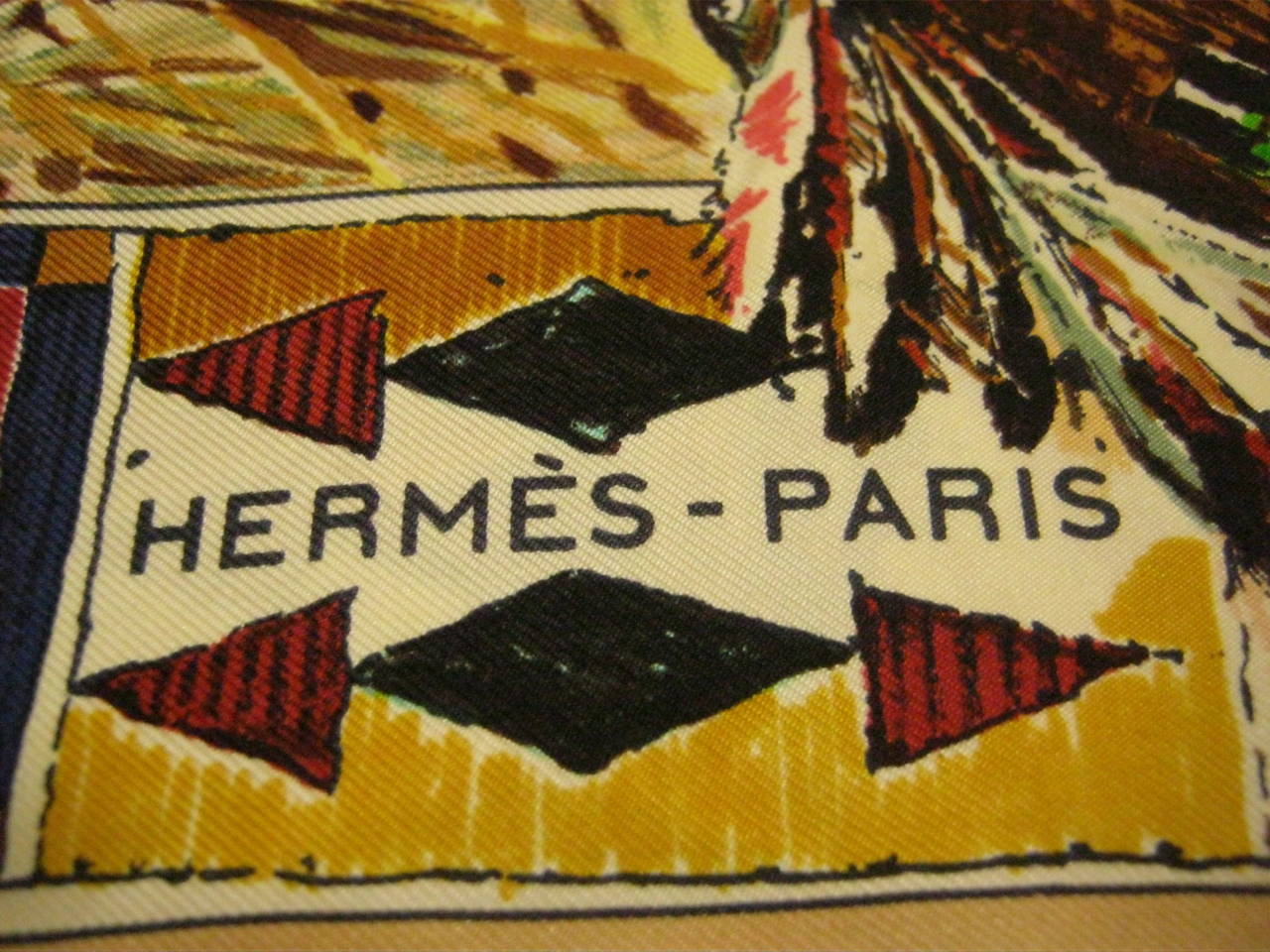 HERMES Silk Scarf Les Cheyennes by Kermit Oliver with box 3