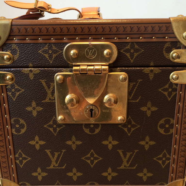This beautiful and impeccably kept jewelry case is a must for any Louis Vuitton collector. It is truly the ultimate in travel to have this piece to carry your finest jewels close to you while you make your way abroad. The history and the character