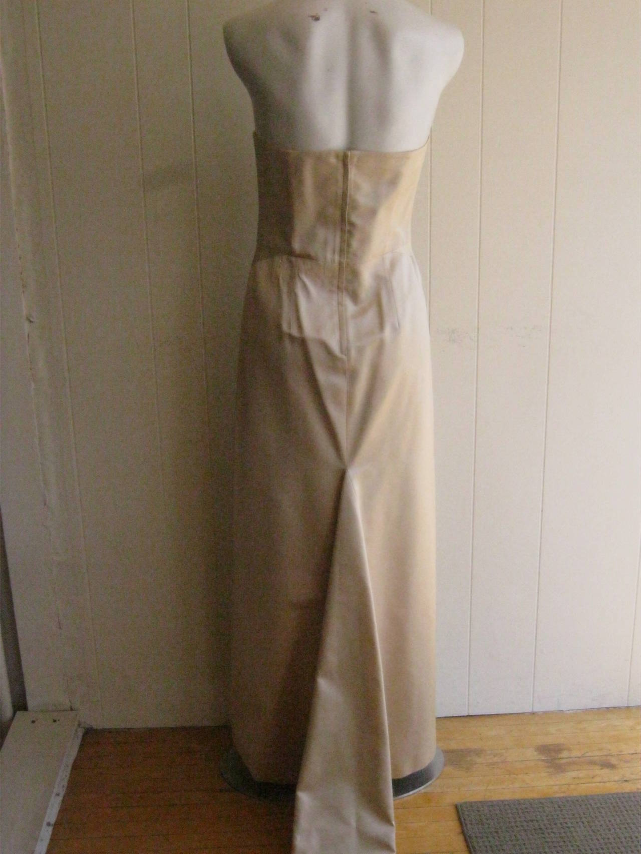 90s Richard Tyler Couture Evening Strapless Train Gown with Stole (8) In Excellent Condition In Port Hope, ON