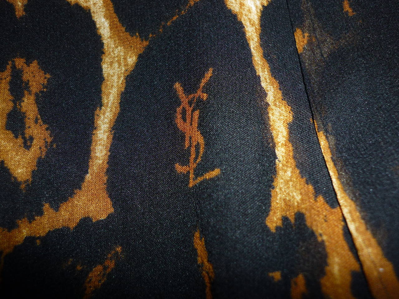 Yves Saint Laurent Leopard Silk Print Dress (40 Fr) 2