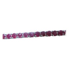 Vintage Natural Ruby Bracelet With Appraisal