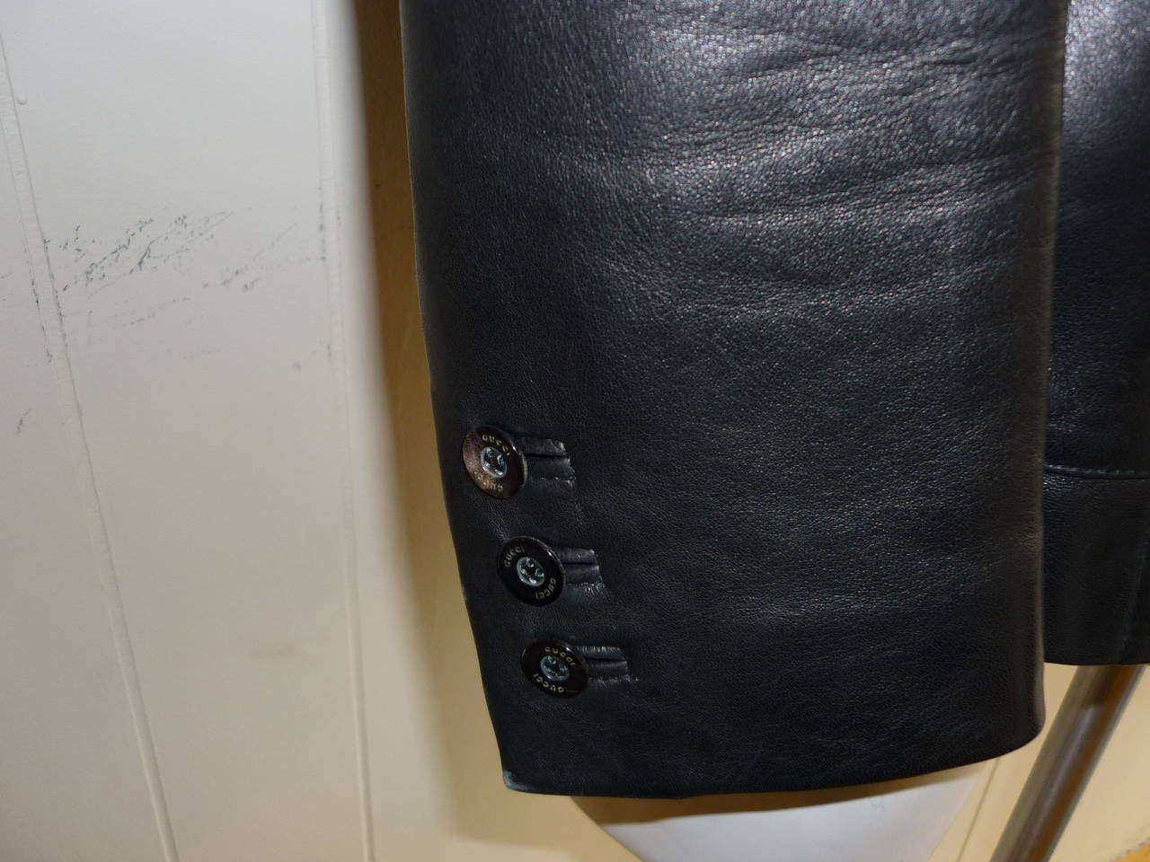 Tom Ford für Gucci Schwarze Lederjacke (40 ITL)