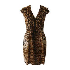 Robe imprimée léopard Yves Saint Laurent (40 Fr)