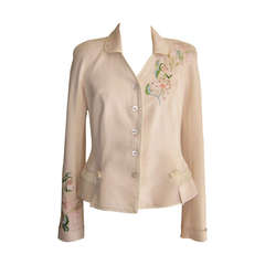 John Galliano for Dior 2006 Flower Embroidery Collection Silk Jacket