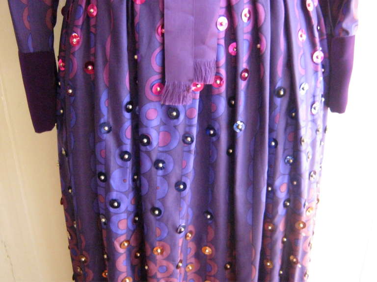 Late 60s Gino Charles Op Art Gown 1