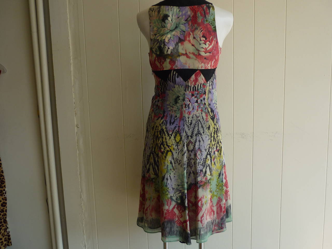 Black ETRO silk Floral Dress (38 ITL)