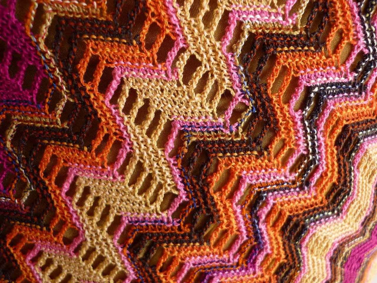 Missoni Orange Label Zig Zag Crochet Dress 2