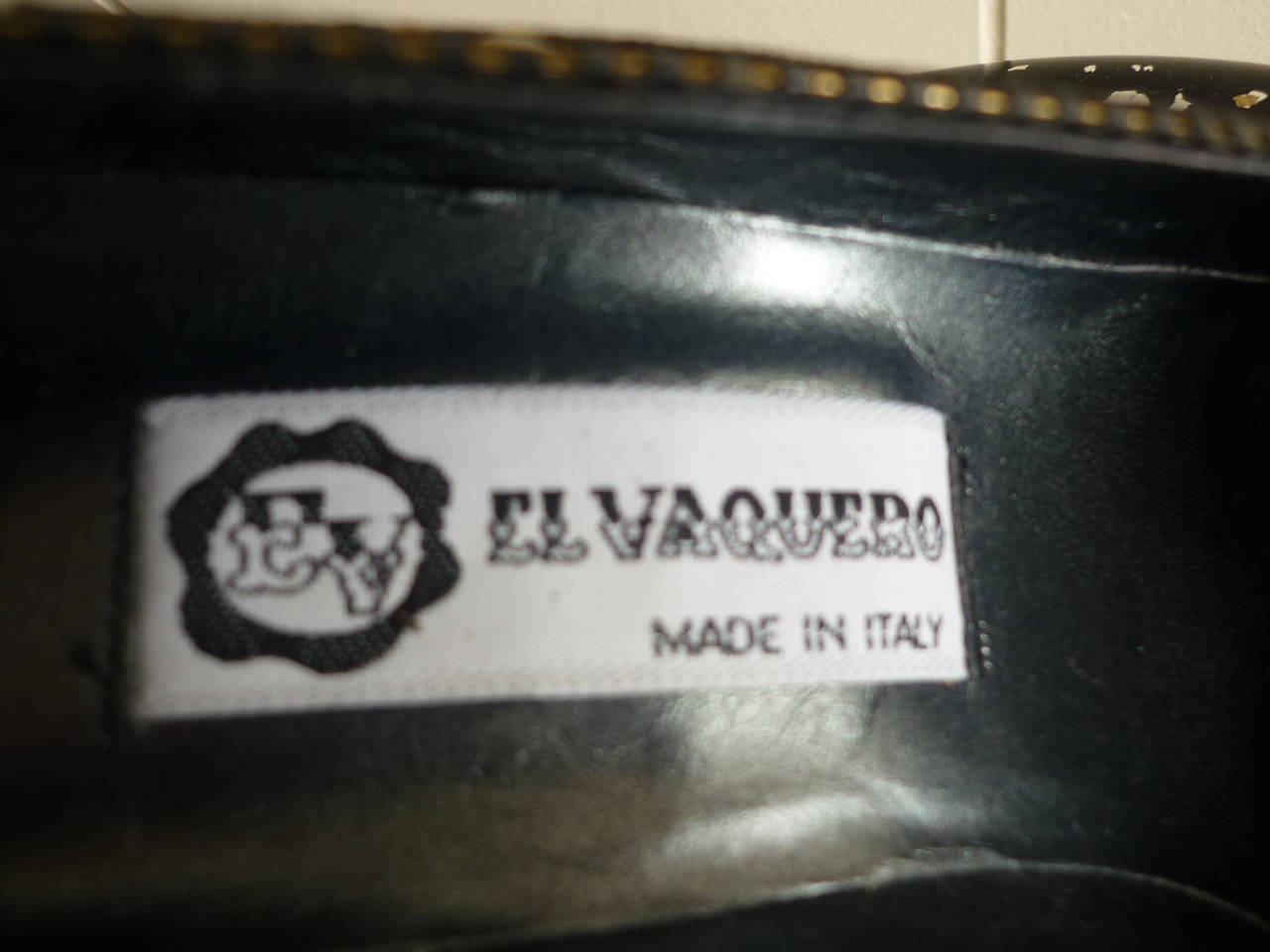 Women's El Vaquero Black Studded Suede Shoes (36) Never Worn