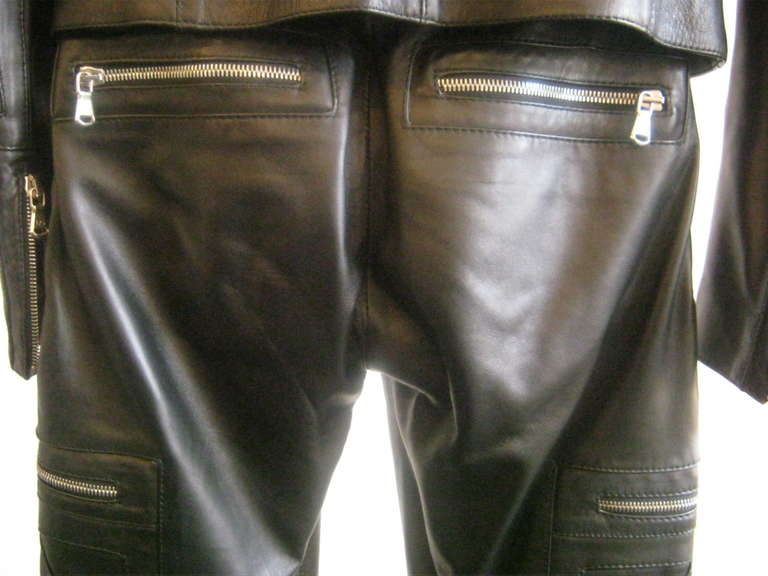 2000s Dolce & Gabbana Biker Chick Leather Suit 2