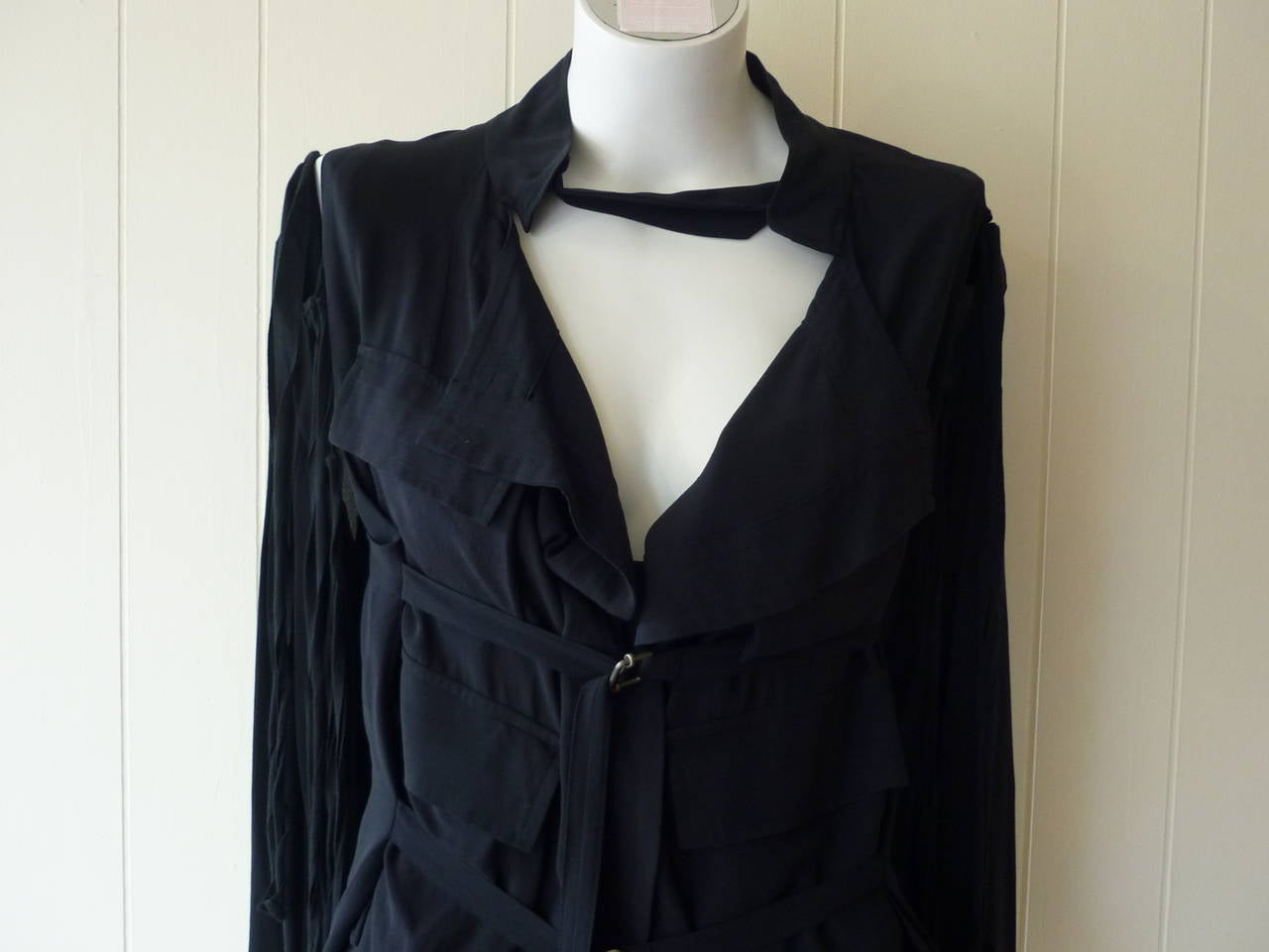 Women's 1990s Ann Demeulemeester Deconstructed Silk Jacket (40)