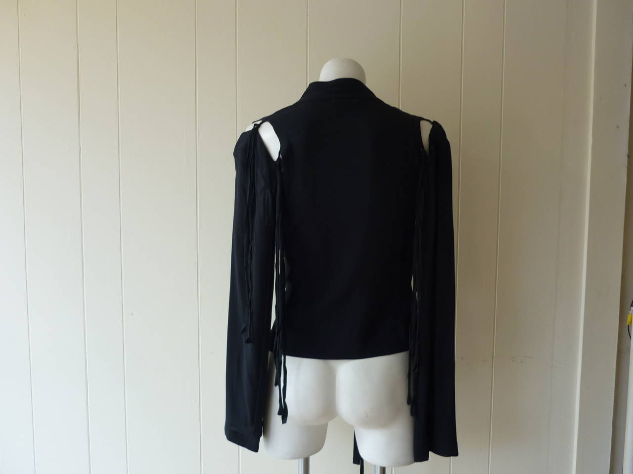 1990s Ann Demeulemeester Deconstructed Silk Jacket (40) 1