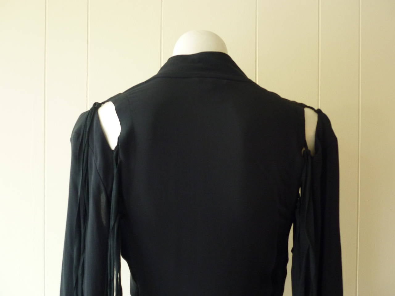 1990s Ann Demeulemeester Deconstructed Silk Jacket (40) 3