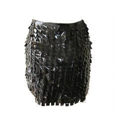 RODARTE S/S 2013 Black Patent Shingled Skirt Size 2 Never Worn