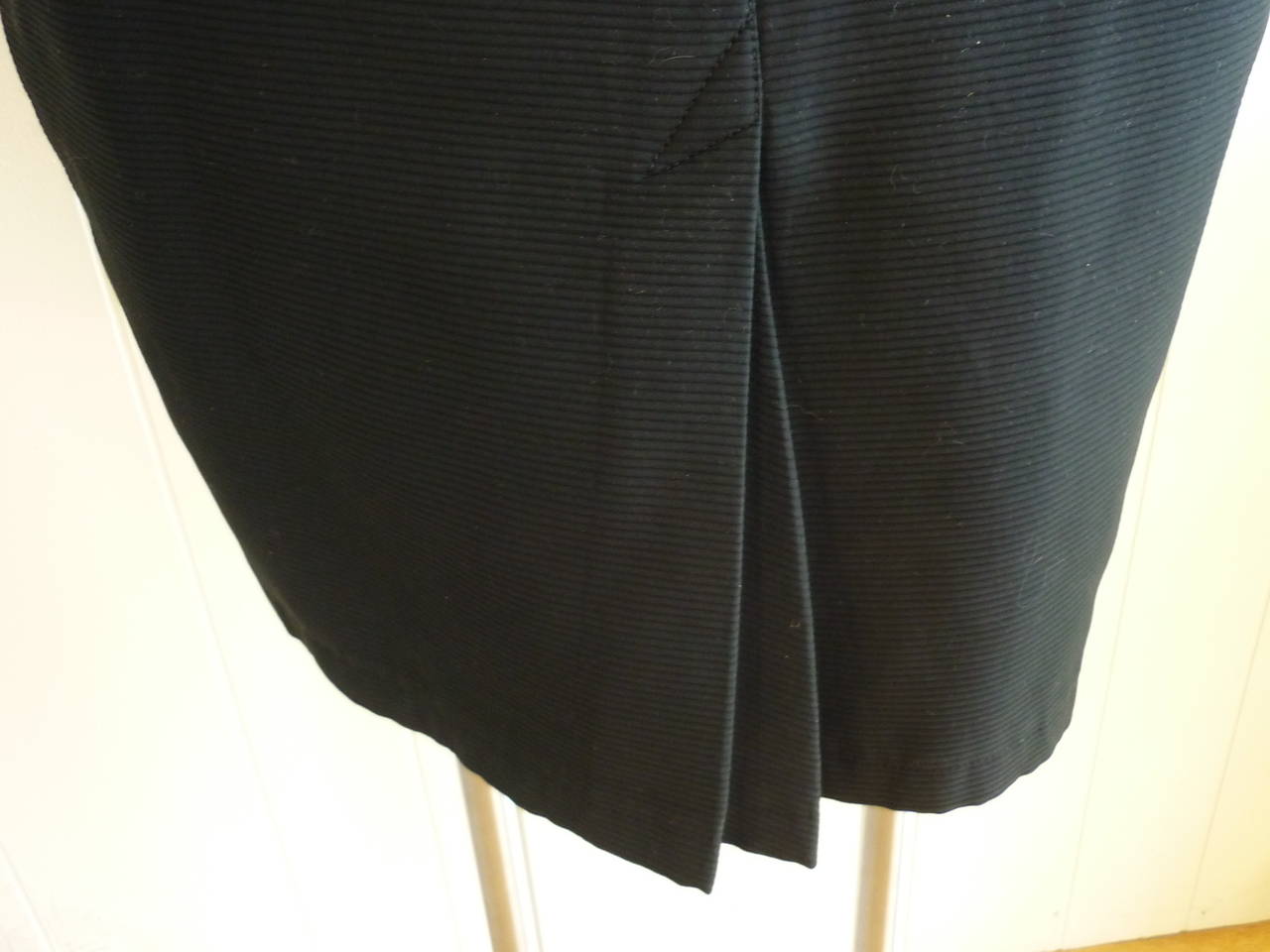 Thierry Mugler 1990s Black Ribbed Cotton Suit (42 Fr) 1