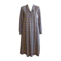 1970s Liberty of London Boho Wool Dress