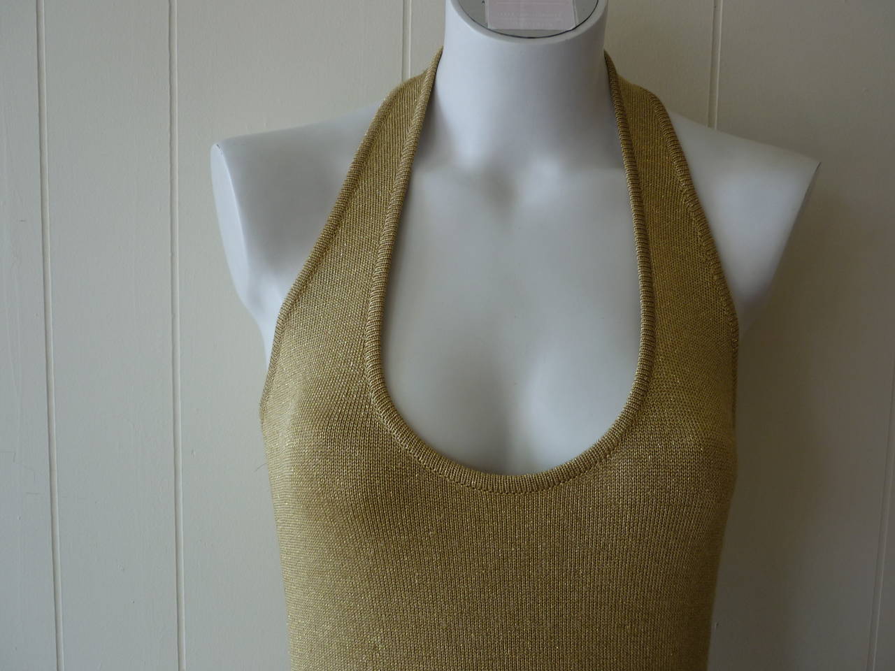 Sultry 1980s Donna Karan BL Halter Dress (S) In Fair Condition In Port Hope, ON