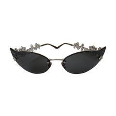 Fabulous Louis Vuitton Cat Eye Sunglasses with Diamond Swarovski Fleur Crystals