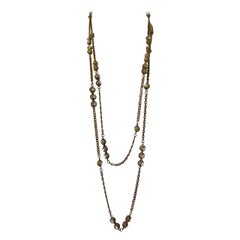 Vintage Chic Chanel Long Necklace with Crystals