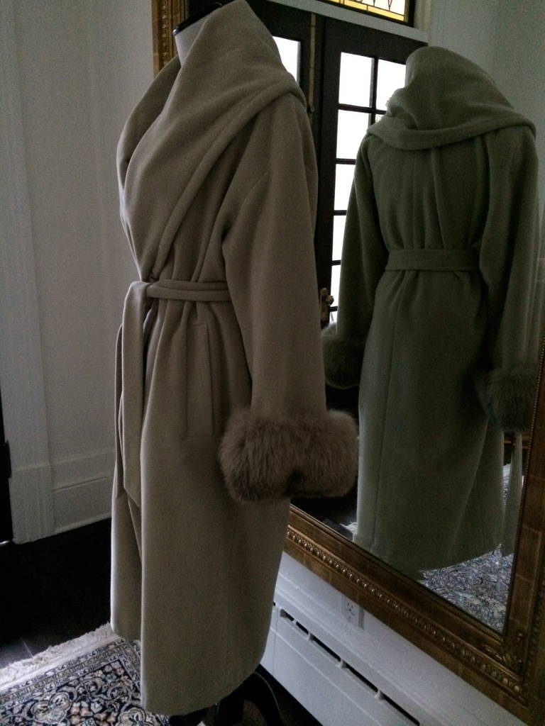Luxury by Louis Feraud in a Cashmere Blend Wrap Coat 5