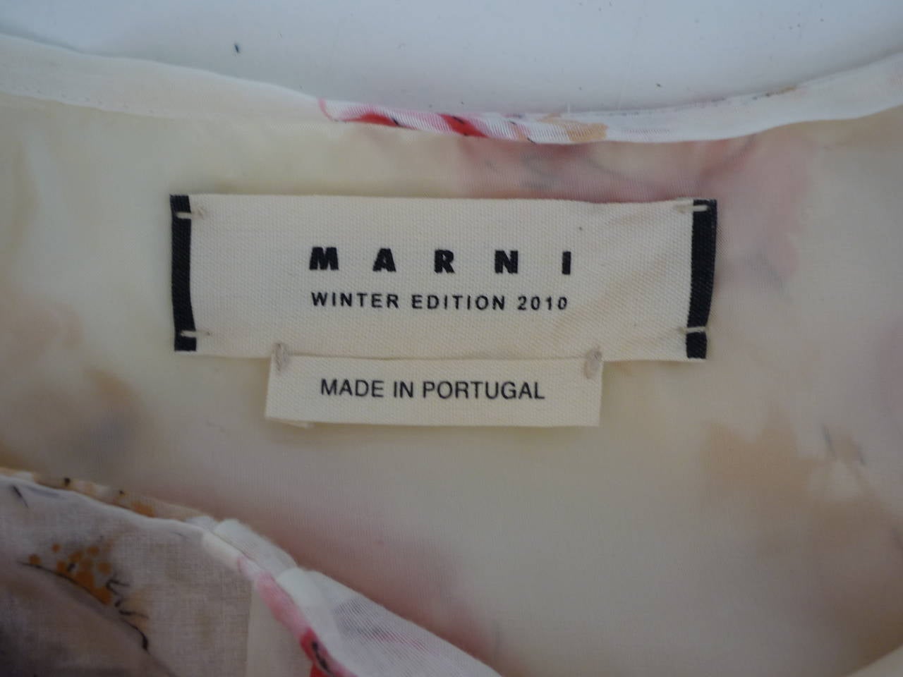 MARNI Winter Edition 2010 Kleid aus geblümter Baumwolle (42 Itl) (Braun) im Angebot