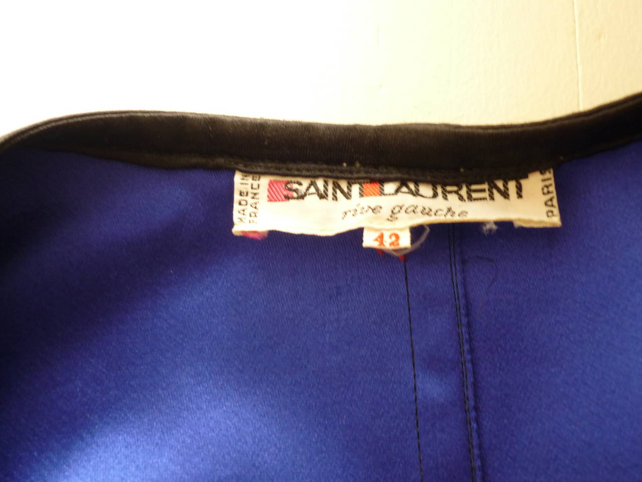 Remarkable Yves Saint Laurent RG Black Peau De Soie Skirt Suit, 1980s 1