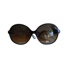 Emilio Pucci Black Oversized Round Sunglasses