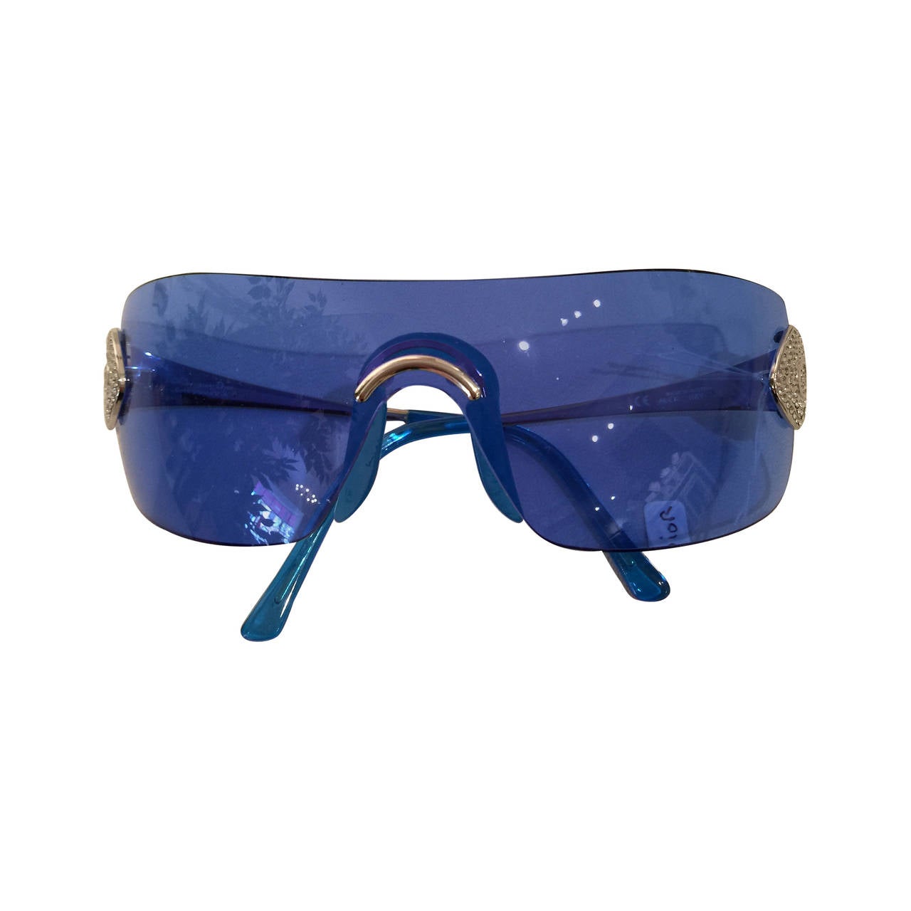 Christian Dior Blue Tinted  Shield Sunglasses
