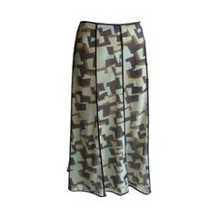 Cerruti 1881 Mettalic Geometric Design Skirt NWT (36 D)