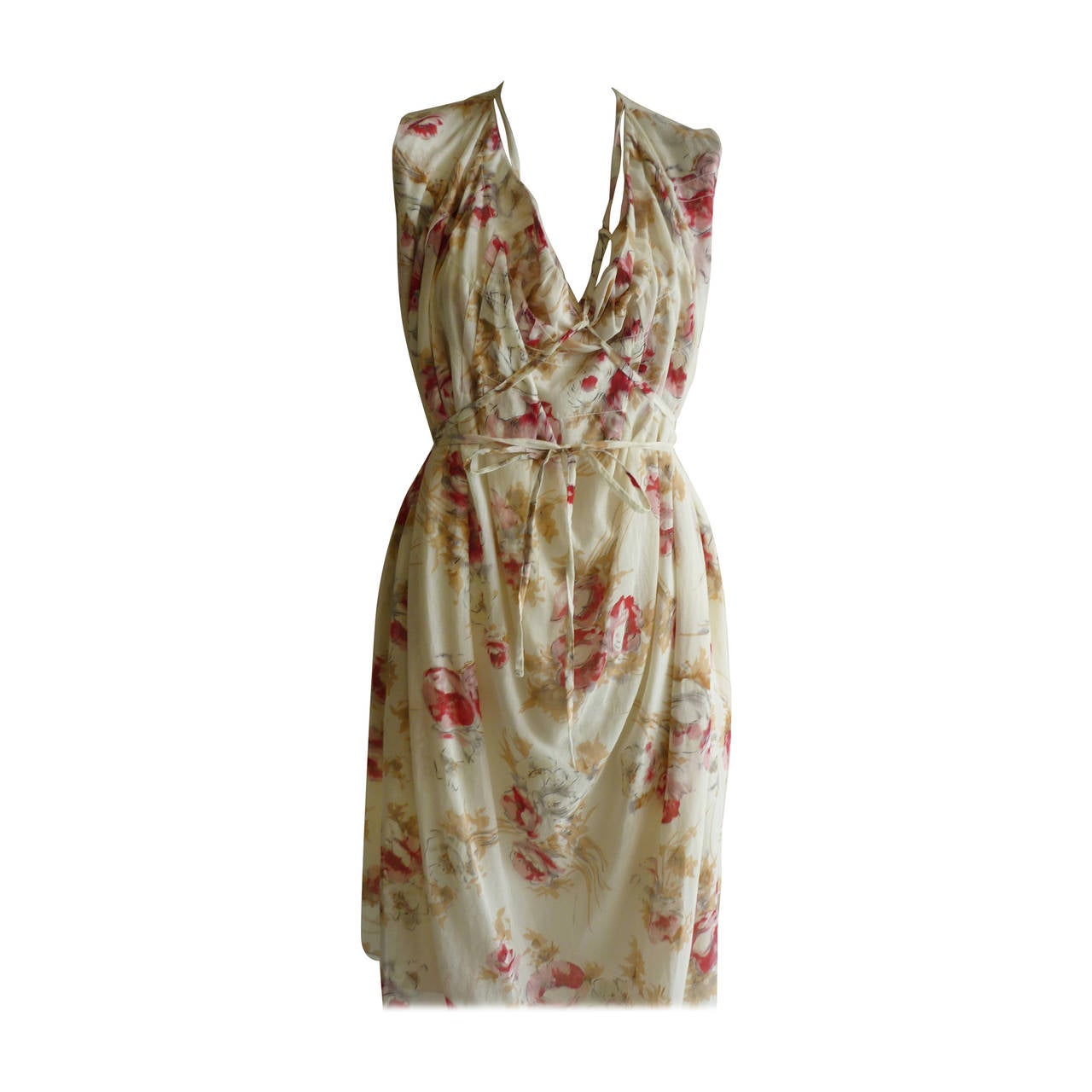 MARNI Winter Edition 2010 Floral Cotton Dress (42 Itl) For Sale