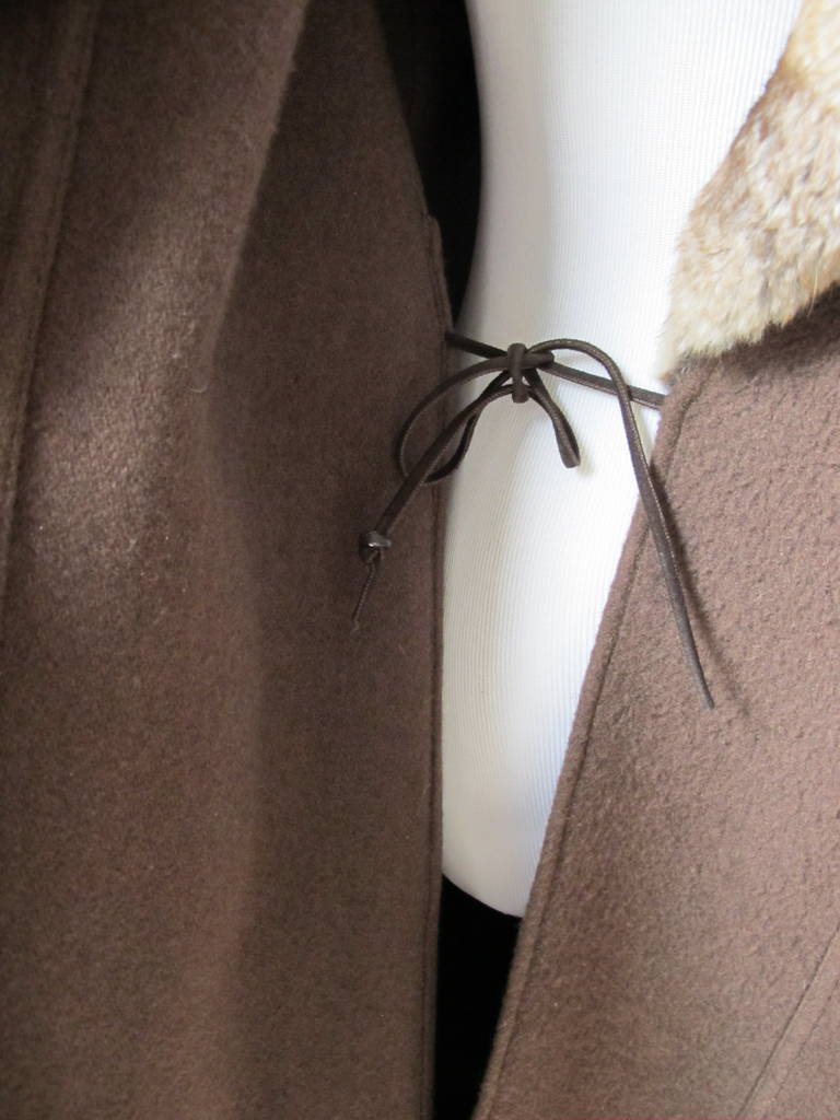 Women's Fendi Chinchilla and Cashmere Maxi Coat Estimated Size Medium