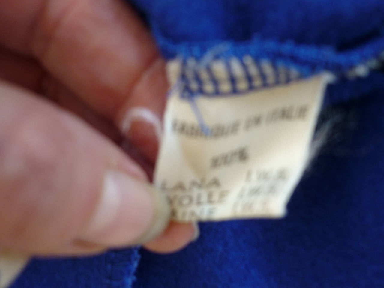 1990s Byblos Cobalt Blue Wool Dress  (44 Itl) 3