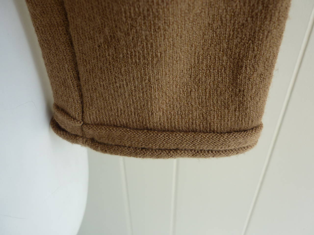 Lovely Dries Van Noten Wool Side Ruched Sweater In Excellent Condition In Port Hope, ON