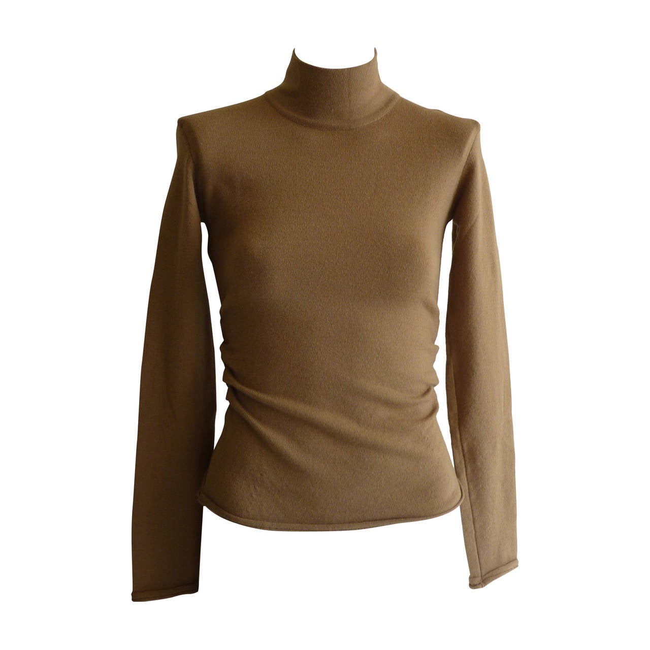 Lovely Dries Van Noten Wool Side Ruched Sweater