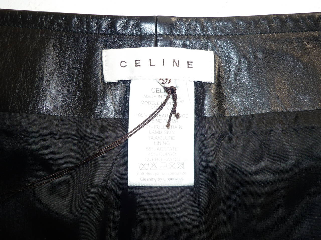 Celine Lambskin Wrap Skirt with Great Silver Fastening (38 Fr) 2