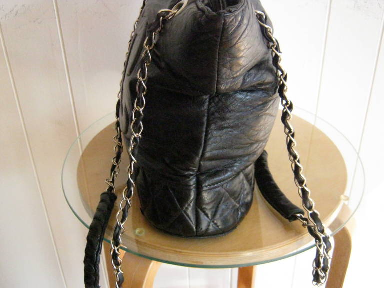 Vintage Chanel Leather Tote - Has Character In Good Condition In Port Hope, ON