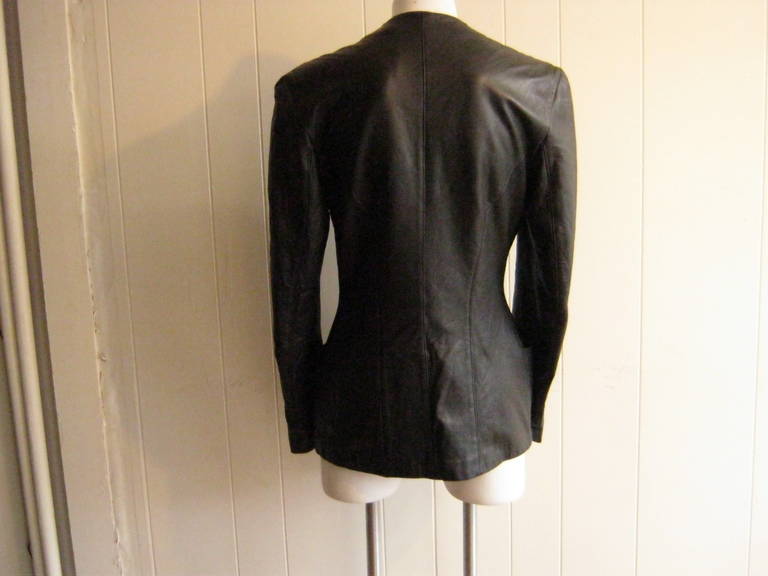 1980s Black Michael Hoban for North Beach Leather Jacket