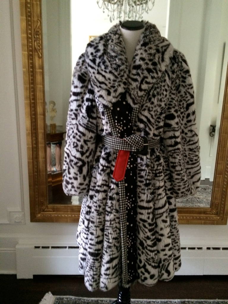 Women's Made For runway Faux Fur Coat By Kenzo
