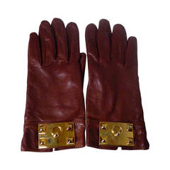 Hermes Collier de Chien Cognac Gloves 2