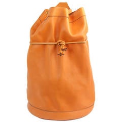 Hermès Orange Leather One Shoulder Courchevel