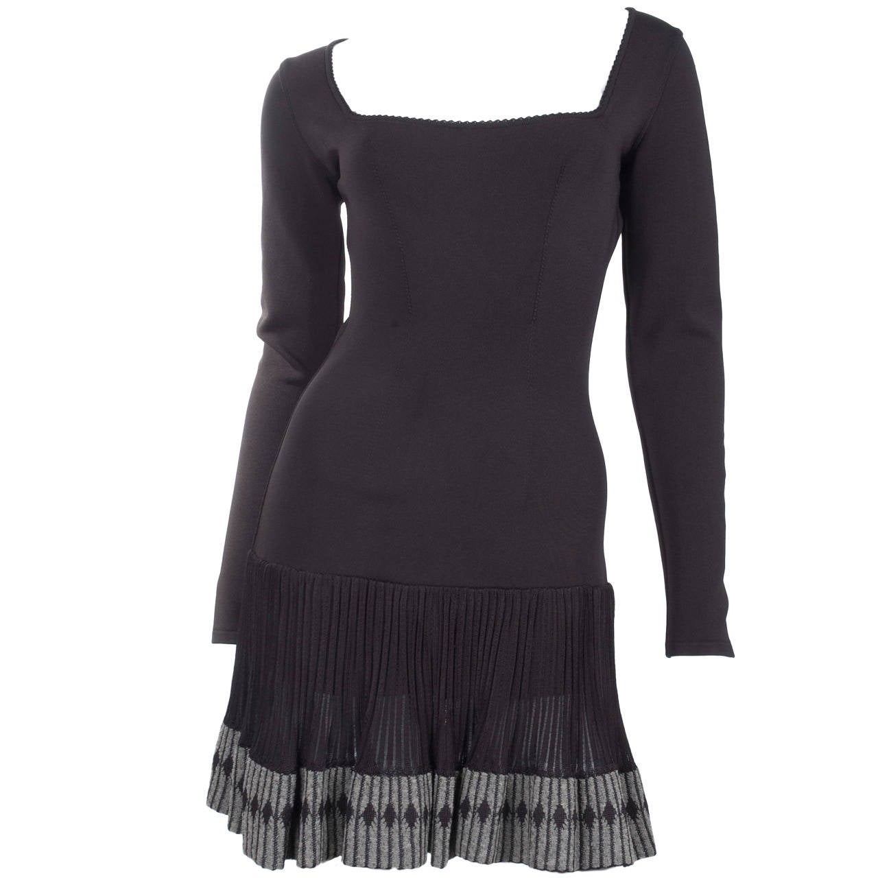 80's Black Alaia Dress For Sale