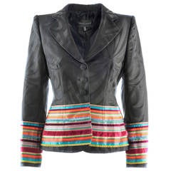 Rena Lange Black & Multicolor Wool Jacket