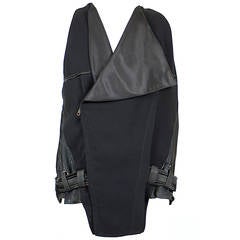 Balenciaga by Nicolas Ghesquière Satin Pleated Black vest