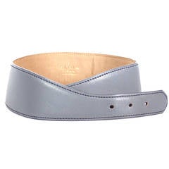 Azzedine Alaia Paris grey toned leather waist belt