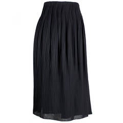 Vintage Christian Dior 1970's plisse black skirt