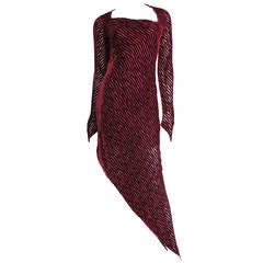 Vintage Karl Lagereld Asymmetric Silk Dress 7